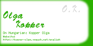 olga kopper business card